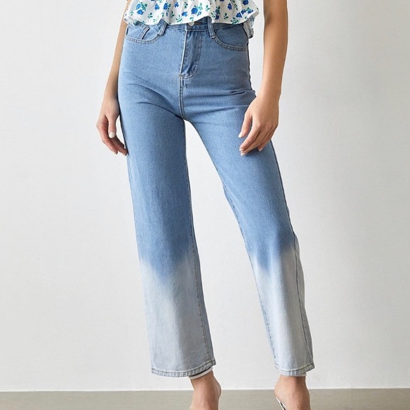 ✨HP✨NWT j.ing blue ombré straight jeans - Picture 3 of 11